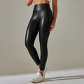 Noir Leather — High-Shine Leggings